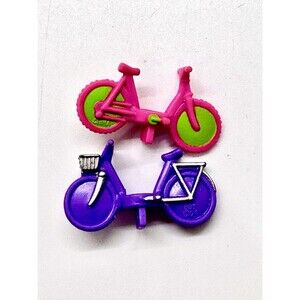 Polly Pocket 1994‎ BBT Biking Friends Lot of 2 Bicycles Vintage Accessory Set